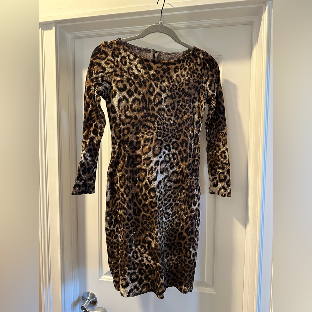 St. John Knit Animal Print Dress